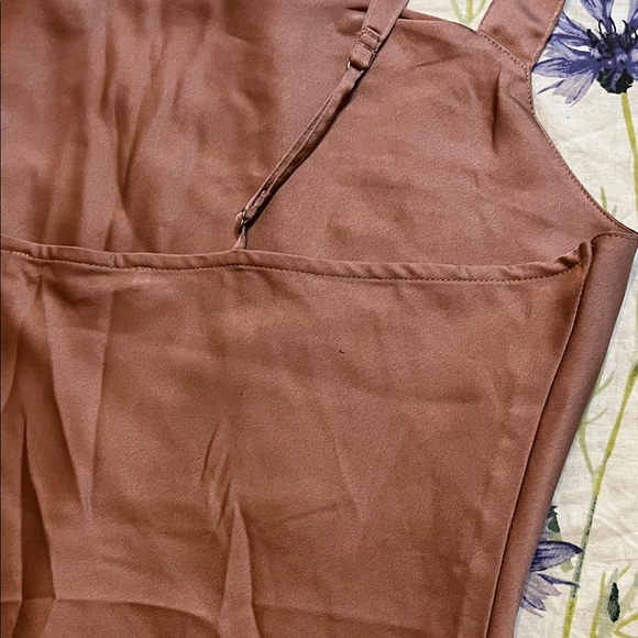 Abercrombie & Fitch pink Satin Cowl-Neck Bodysuit - Picture 4 of 4